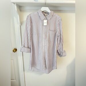 FINAL PRICE NWT Cato Purple and White Striped Shirt